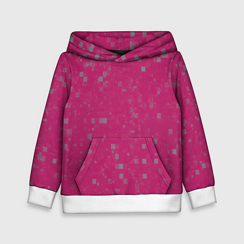 Детская толстовка Color pink brown squares / 3D-Белый – фото 1