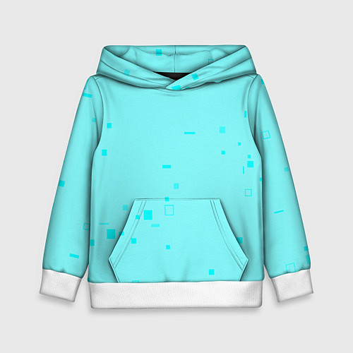 Детская толстовка Color light blue shapes / 3D-Белый – фото 1
