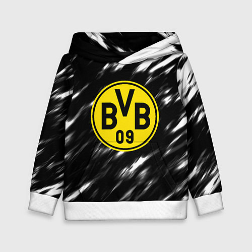 Детская толстовка Borussia штрихи красок текстура / 3D-Белый – фото 1