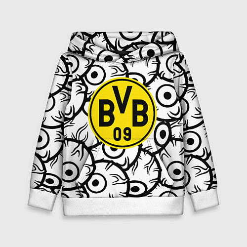 Детская толстовка Borussia глаза текстура / 3D-Белый – фото 1