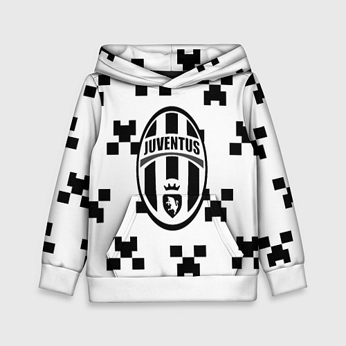 Детская толстовка Juventus x minecraft pattern / 3D-Белый – фото 1