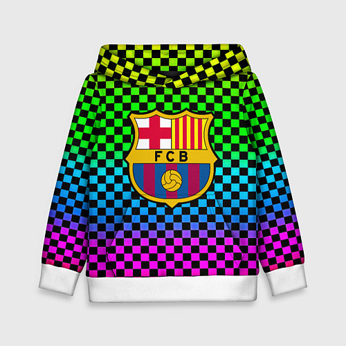 Детская толстовка Barcelona gradient neon / 3D-Белый – фото 1