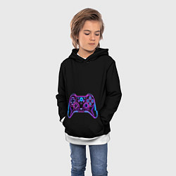 Толстовка-худи детская Gamepad, цвет: 3D-белый — фото 2