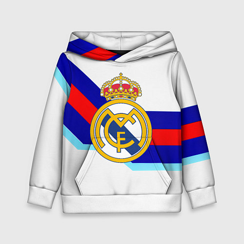 Детская толстовка Real Madrid текстура полосы / 3D-Белый – фото 1