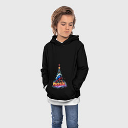 Толстовка-худи детская Ёлка компания, цвет: 3D-белый — фото 2