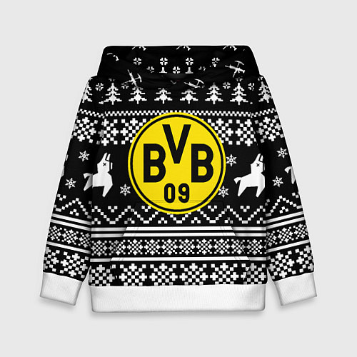 Детская толстовка Borussia x fortnite pattern / 3D-Белый – фото 1