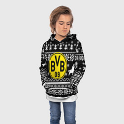 Толстовка-худи детская Borussia x fortnite pattern, цвет: 3D-белый — фото 2