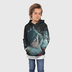 Толстовка-худи детская Маомао с кошачьими ушками, цвет: 3D-белый — фото 2