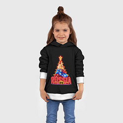 Толстовка-худи детская Christmas day, цвет: 3D-белый — фото 2