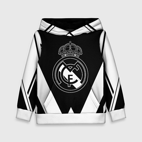 Детская толстовка Real Madrid геометрия спорт / 3D-Белый – фото 1