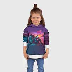Толстовка-худи детская Venom near his motorcycle - ai art fantasy, цвет: 3D-белый — фото 2