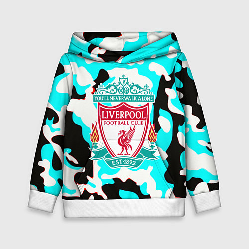 Детская толстовка Liverpool камуфляж текстура / 3D-Белый – фото 1