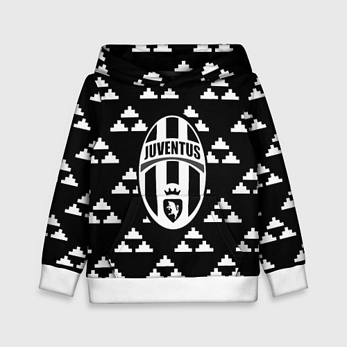 Детская толстовка Juventus геометрия треугольники / 3D-Белый – фото 1
