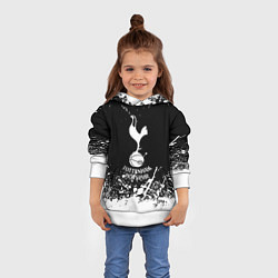 Толстовка-худи детская Тоттенхэм Хотспур белые краски, цвет: 3D-белый — фото 2