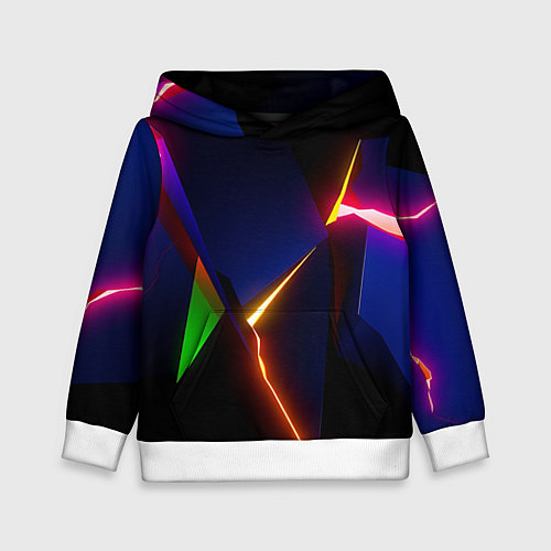 Детская толстовка Neon colored geometric / 3D-Белый – фото 1