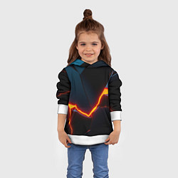 Толстовка-худи детская Breaking block, цвет: 3D-белый — фото 2