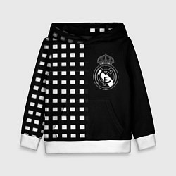 Толстовка-худи детская Real Madrid клетка, цвет: 3D-белый