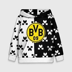 Толстовка-худи детская Borussia pattern minecraft, цвет: 3D-белый