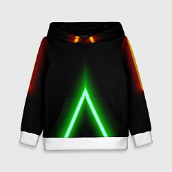 Толстовка-худи детская Color neon green, цвет: 3D-белый