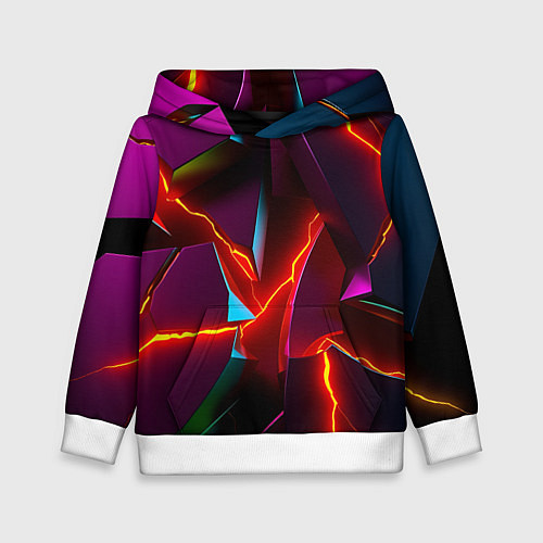 Детская толстовка Fractures multicolored tiles / 3D-Белый – фото 1