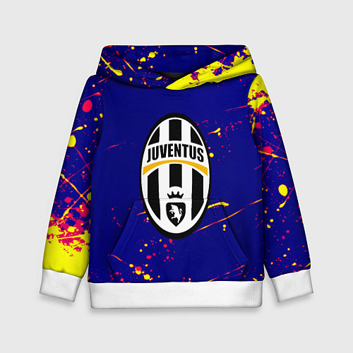 Детская толстовка Ювентус желтые краски текстура / 3D-Белый – фото 1