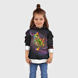 Толстовка-худи детская Тралалеро тралала в космосе, цвет: 3D-белый — фото 2