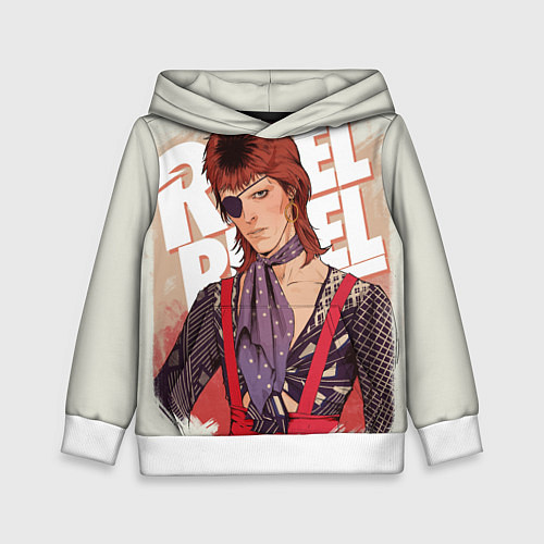 Детская толстовка David Bowie Rebel Rebel / 3D-Белый – фото 1