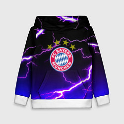 Толстовка-худи детская Bayern Mnchen молнии шторм, цвет: 3D-белый