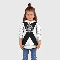 Толстовка-худи детская Бавария Мюнхен полосы, цвет: 3D-белый — фото 2