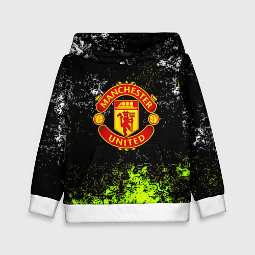 Детская толстовка Манчестер Юнайтед кислотные краски / 3D-Белый – фото 1