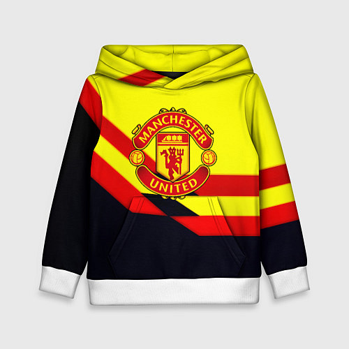 Детская толстовка Манчестер Юнайтед геометрия спорт / 3D-Белый – фото 1