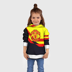 Толстовка-худи детская Манчестер Юнайтед геометрия спорт, цвет: 3D-белый — фото 2