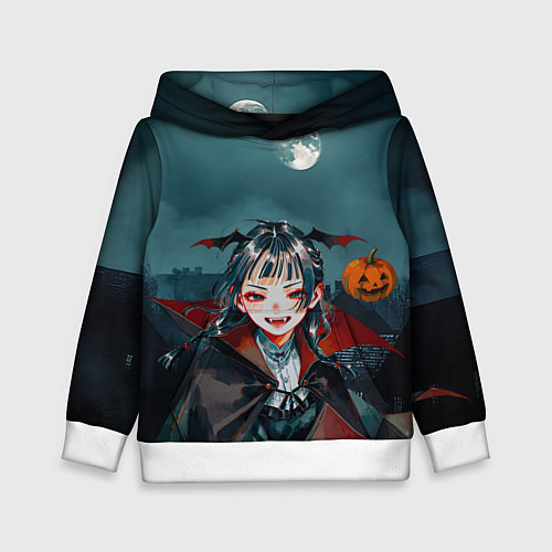 Детская толстовка Вампирша МаоМао - Монолог Фармацевта аниме Хэллоуи / 3D-Белый – фото 1