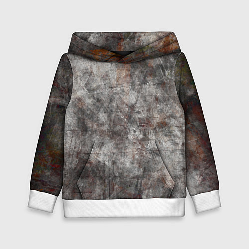 Детская толстовка Абстракция - gray stone / 3D-Белый – фото 1