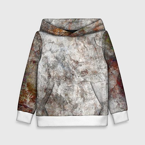 Детская толстовка Абстракция - gray limestone / 3D-Белый – фото 1