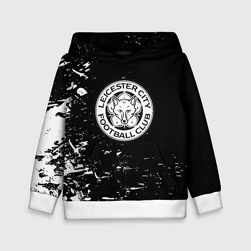 Детская толстовка Лестер сити краски белые / 3D-Белый – фото 1