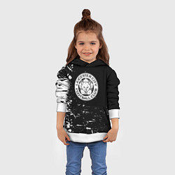 Толстовка-худи детская Лестер сити краски белые, цвет: 3D-белый — фото 2