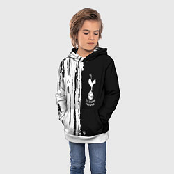Толстовка-худи детская Tottenham Hotspur белые краски, цвет: 3D-белый — фото 2
