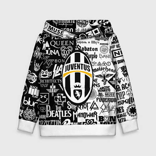 Детская толстовка Juventus рок музыка / 3D-Белый – фото 1