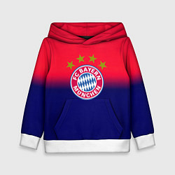 Толстовка-худи детская Бавария Мюнхен градиент, цвет: 3D-белый
