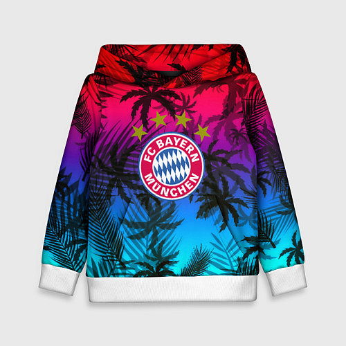 Детская толстовка Бавария Мюнхен неон тропики / 3D-Белый – фото 1