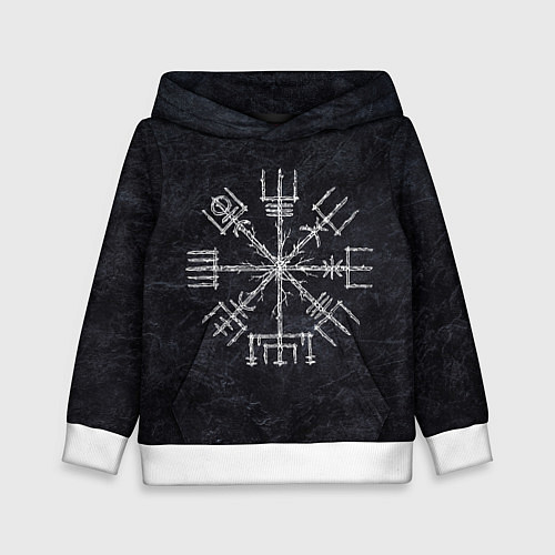 Детская толстовка Мистический компас рун вегвизир / 3D-Белый – фото 1