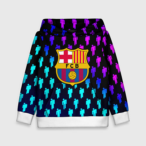Детская толстовка Barcelona люди градиент неон / 3D-Белый – фото 1