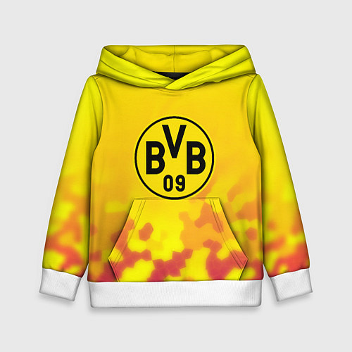 Детская толстовка Borussia камуфляж желтый текстура / 3D-Белый – фото 1