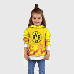 Толстовка-худи детская Borussia камуфляж желтый текстура, цвет: 3D-белый — фото 2