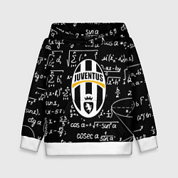 Толстовка-худи детская Ювентус физика символы, цвет: 3D-белый