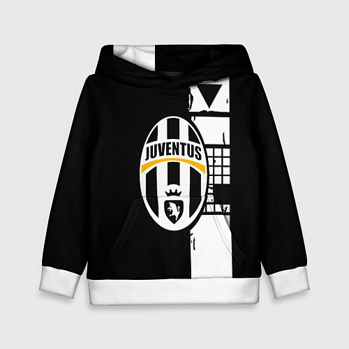 Детская толстовка Ювентус геометрия белая / 3D-Белый – фото 1