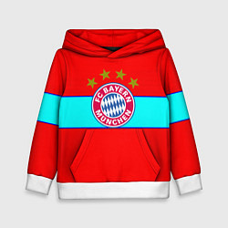 Толстовка-худи детская Бавария Мюнхен полосы линии, цвет: 3D-белый