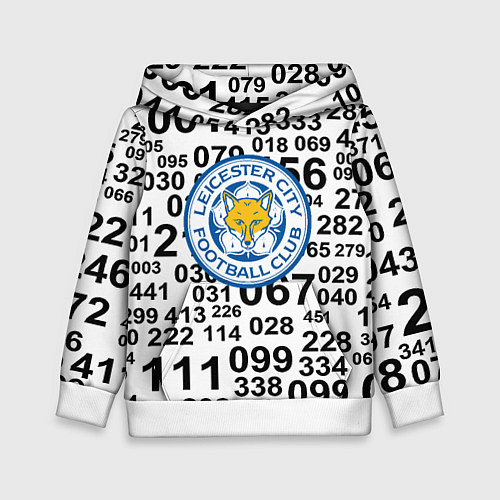 Детская толстовка Лестер сити цифры символы / 3D-Белый – фото 1