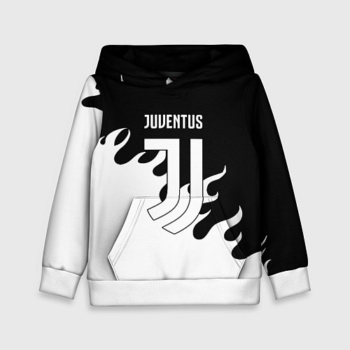 Детская толстовка Ювентус огонь текстура / 3D-Белый – фото 1